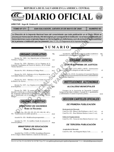 Diario 25 de Mayo.indd - Diario Oficial de la República de El Salvador