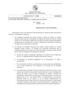 COMUNICACIÓN “A” 5964 05/05/2016 A LAS ENTIDADES