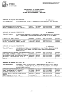 CONVOCATORIA AYUDAS FPI AÑO 2010 PROPUESTA DE