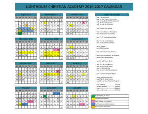 LIGHTHOUSE CHRISTIAN ACADEMY 2016