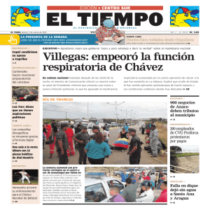 Villegas: empeoró la función respiratoria de Chávez