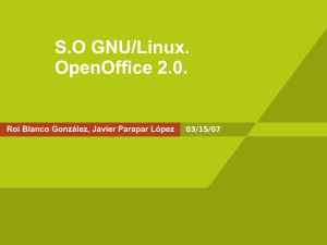 SO GNU/Linux. OpenOffice 2.0.