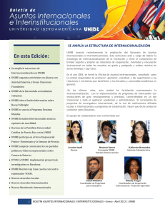 Boletín Informativo Asuntos Internacionales Enero - Abril 2012