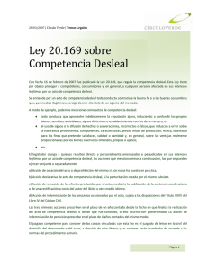 Ley 20.169 sobre Competencia Desleal