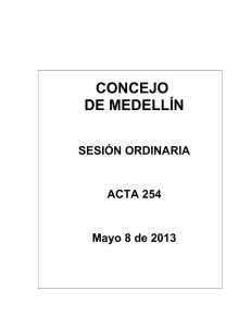 Texto del acta 12 mayo 8 proyecto de acuerdo 106 de 2013