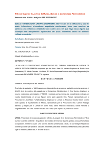STSJ Murcia 01 07 11 _Improcedente sanción de infracción