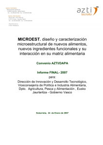 MICROEST. diseño y caracterización microestructural de nuevos
