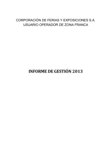 informe de gestión 2013