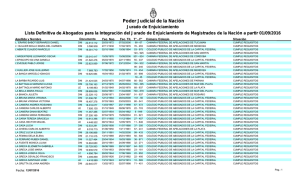 Lista abogados Letras L-M - Poder Judicial de la Nación