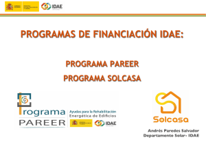 Andrés Paredes, IDAE, Presentación PAREER IDAE 26-2