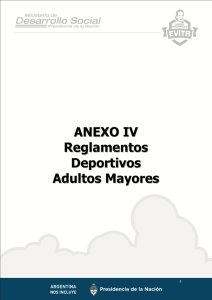 ANEXO IV Reglamentos Deportivos Adultos Mayores