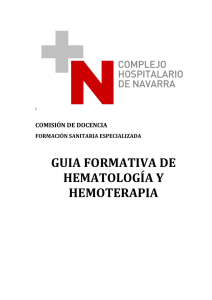 GUIA FORMATIVA DE HEMATOLOGÍA Y HEMOTERAPIA