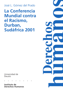 La Conferencia Mundial contra el Racismo, Durban, Sudáfrica 2001