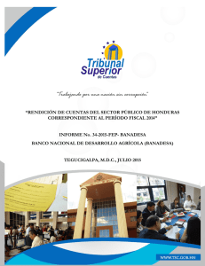 informe 34/2015-fep-banadesa - Tribunal Superior de Cuentas