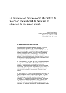 La contratación pública como alternativa de insercion sociolaboral