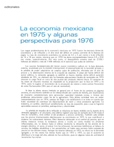 La economía mexicana en 1975 y algunas perspectivas para 1976