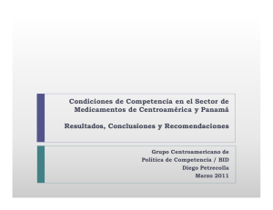 Condiciones de Competencia en el Sector de Medicamentos de