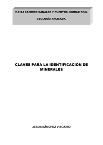 clave identificacion minerales