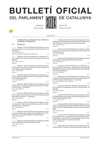 Proposta de resolució - Parlament de Catalunya