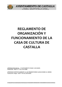 reglamento de organización y funcionamiento de la casa de cultura
