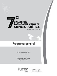Programa - Séptimo Congreso Latinoamericano de Ciencia Política