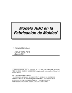 Modelo ABC en la Fabricación de Moldes