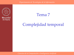 Tema 7 Complejidad temporal