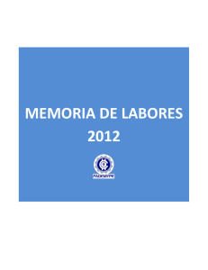 memoria de labores 2012