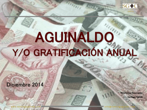 aguinaldo y gratificacion anual 2014