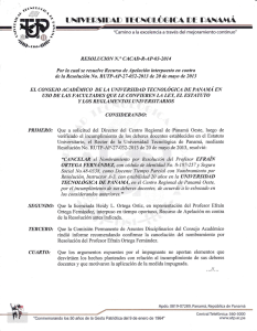 Resolución N° CACAD-R-AP-03-2014 del 9 de mayo de 2014