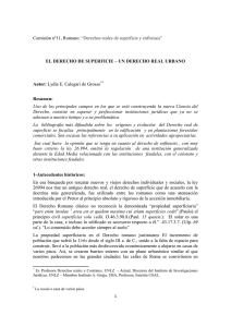 Comisión nº11, Romano: “Derechos reales de superficie y enfiteusis