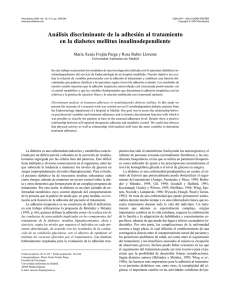 Análisis discriminante de la adhesión al tratamiento en la diabetes