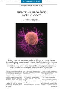 Bioterapias innovadoras contra el cáncer