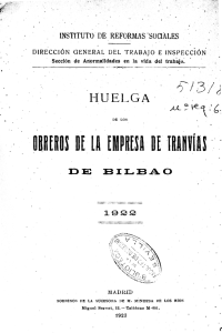 Huelga de los obreros de las empresas de tranvías de Bilbao.1922