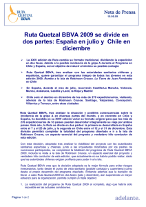 Ruta Quetzal BBVA 2009, que viaja a Chile y Espaa, comienza maana