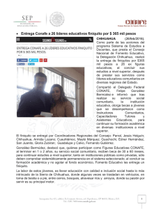 • Entrega Conafe a 26 líderes educativos finiquito por $ 365 mil pesos