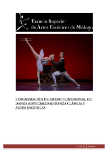 programación grado profesional de danza clásica y artes escénicas