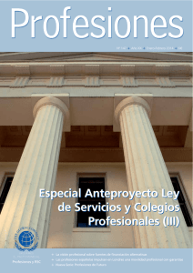 Especial Anteproyecto Ley de Servicios y Colegios Profesionales (III