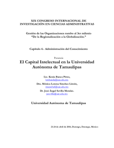 El Capital Intelectual en la Universidad Autónoma de Tamaulipas