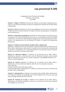 Ley 9.396 Adhesión de la Provincia de Córdoba a la Ley