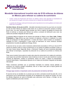 29 de Julio, 2015 Mondelèz International invertirá más