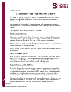 Declaraciones Carlos Watson