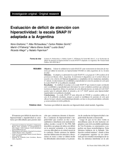 Evaluación de déficit de atención con hiperactividad: la escala