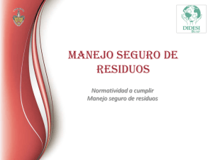 MANEJO SEGURO DE RESIDUOS