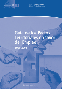 Guía de los Pactos Territoriales para el Empleo