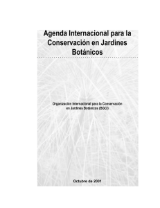 Agenda Internacional Conservacion Jardines Botánicos