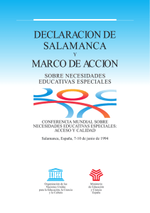 Declaración de Salamanca - Dirección de Educación Especial