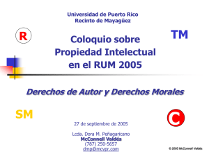derechos de autor - Recinto Universitario de Mayagüez
