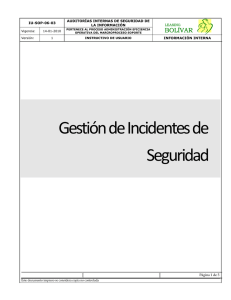 IU-SOP-06-03 Auditorías internas de Seguridad de la Información