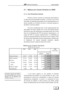 4.1. Balanza por Cuenta Corriente en 2005